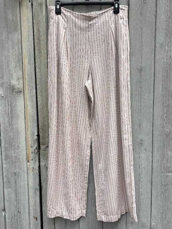 Happily Grey Pants - Happily Grey Pinstripe Wide Leg Trousers M Like New
